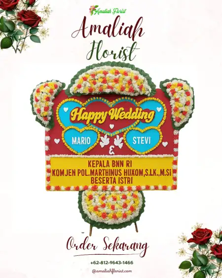 Papan Bunga Pernikahan Wita Waya